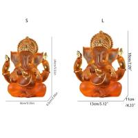 Artesanías de resina portátiles, escultura de tronco de elefante, estatua de Ganesha duradera, escultura artística, estatuilla de Buda sentado, decoración del hogar - details 0