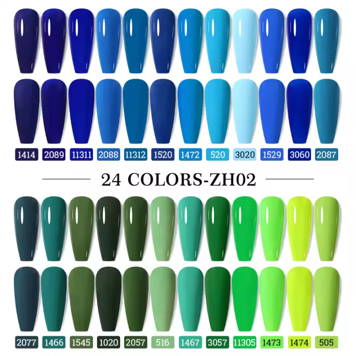 Arte Clavo multicolor Kit de esmalte de uñas de 24 piezas de 15 ml de barniz UV de acción prolongada baño gel de uñas de Arte - 1