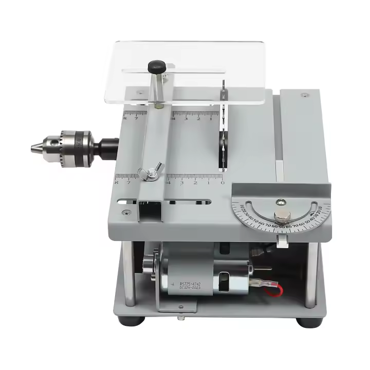 Mini sierra de mesa eléctrica para bricolaje, sierra de banco para carpintería, herramienta de corte DIY, Plata para decoración, fabricación de manualidades, 10000rpm - 1