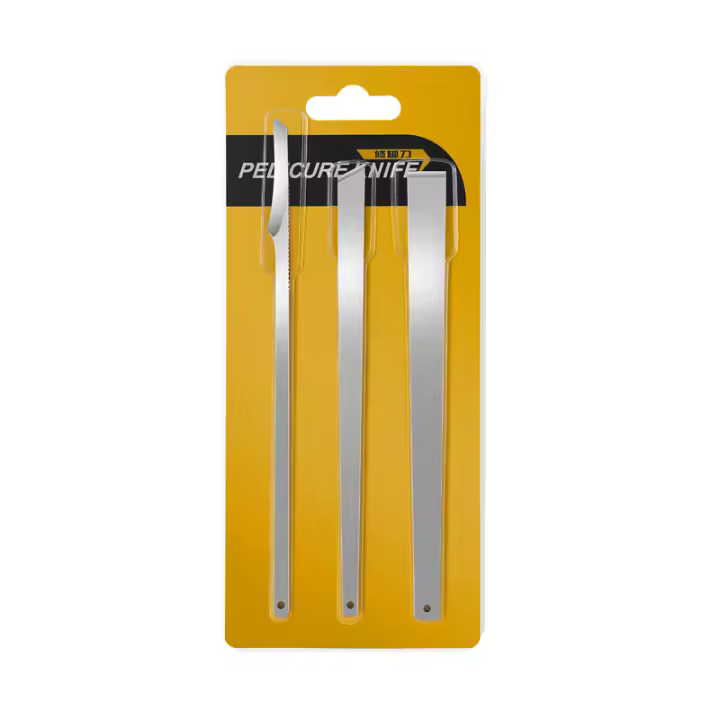 Set de Cuidado de Pies Profesional 3 Piezas Herramientas de Acero Inoxidable para Eliminar Arraigados y Cortar Uñas Kit de Removedor de Cutículas y Uñas - 1