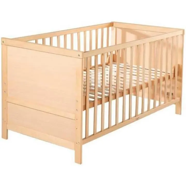 Cuna Roba Convertible para Niños 70 x 140 Cama Ajustable en 3 Alturas con Barandilla - 1
