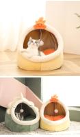 Cama suave y cálida para mascotas, cojín de tumbona acogedora, tienda de campaña para casa de mascotas, alfombrilla lavable para perros pequeños, camas de invierno para gatos - details 10