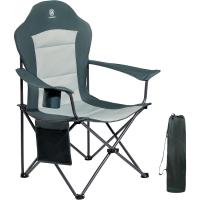 Silla de Camping Alta de 150kg Plegable, Resistente, Silla de Jardín con Bolsillo y Vasos - details 14