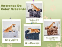 Sofá cama nido para mascotas, manta curvada de felpa para perros y gatos de doble uso, lavable a máquina, adecuada para mascotas pequeñas y medianas - details 3