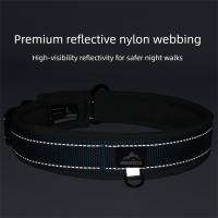 Collar de perro reflectante con correas elásticas, Collar ajustable sin tirones para mascotas para perros medianos y grandes, hebilla de liberación rápida resistente - details 6