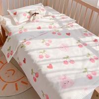 Juego de 3 uds de juegos de cama para bebé recién nacido, funda de almohada con estampado de dibujos animados de algodón para niños pequeños, funda nórdica, funda de manta para niños - details 3