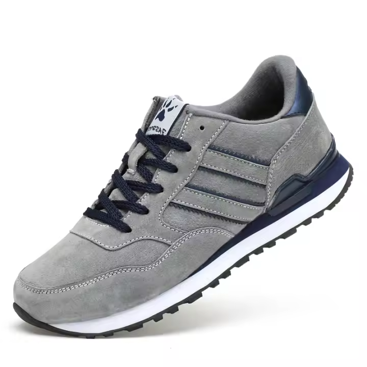 Zapatillas de deporte de alta calidad para hombre, zapatos deportivos informales de cuero, zapatillas antideslizantes para correr, zapatillas de tenis transpirables, zapatos planos cómodos - 1