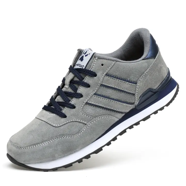 Zapatillas de deporte de alta calidad para hombre, zapatos deportivos informales de cuero, zapatillas antideslizantes para correr, zapatillas de tenis transpirables, zapatos planos cómodos - 1