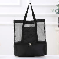 Oversized Mesh Beach Tote Bag Lightweight And Large Capacity For Drinks Snacks Or Picnic Lunches - details 2