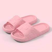 Chanclas de verano para mujer, sandalias de playa con diseño de oso de dibujos animados, chanclas para hombre con suela gruesa, zapatos antideslizantes para baño interior, sandalias para parejas - details 6