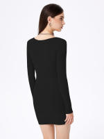 Vestido de cuello cuadrado de mujer con falda corta de cintura alta - details 2
