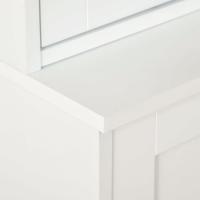 Libros 4 Puertas Estantes Ajustables Estilo Morno Oficina Dormitorio 76x40x1785 cm Blanco - details 8