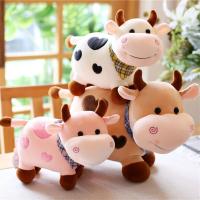 Muñeco de peluche de animales de algodón para niñas, juguete de vaca suave de dibujos animados, decoración del hogar, Kawaii - details 0