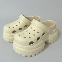 Zuecos de verano 2025 para mujer, sandalias antideslizantes, 10 cm de plataforma gruesa, pantuflas de EVA, zapatos de playa, zapatos para exteriores que aumentan la altura - details 2