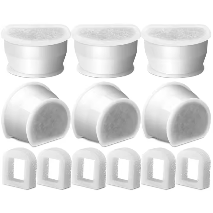 Filtros y espuma para fuente de agua para Petsafe, cerámica Avalon Butterfly Sedona Cat Fountain, filtros automáticos para cuencos de agua, 6 uds. - 1