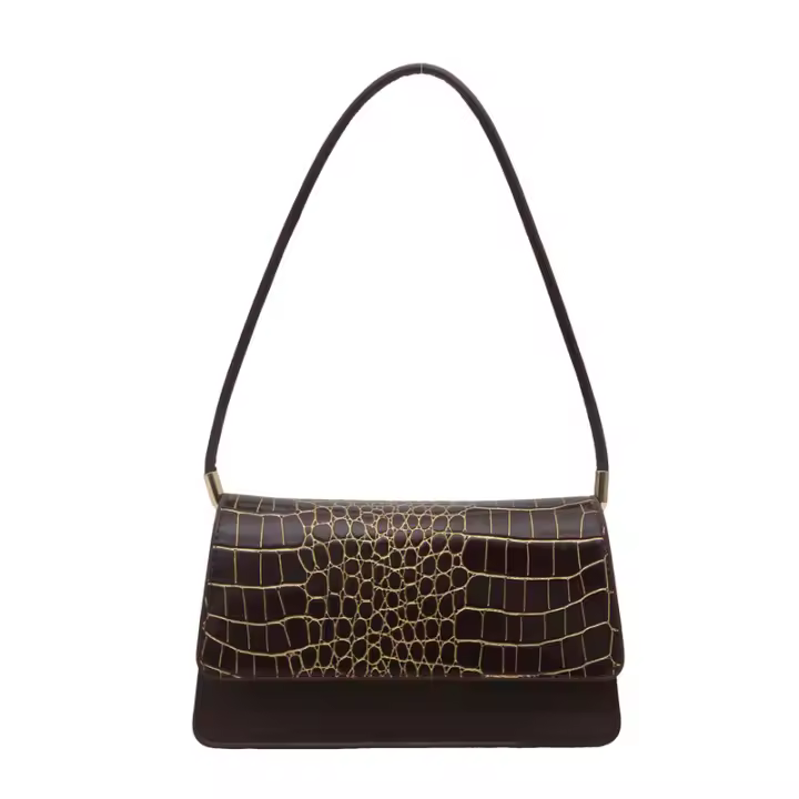 Bolso Cruzado de Mano para Mujer de Cuero Patente Avanzado Versátil Color Puro - 1