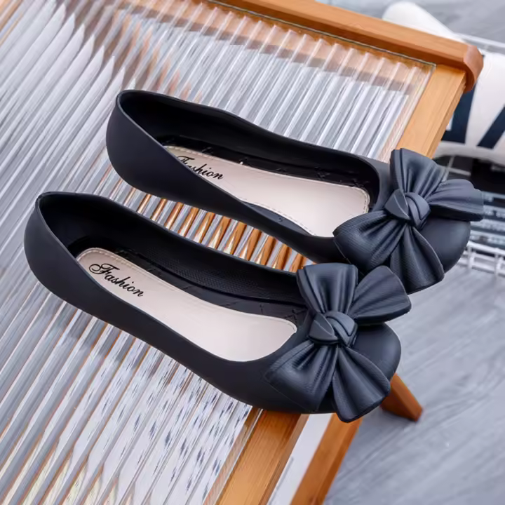 Nuevas sandalias de moda de color sólido con lazo, bolso informal de verano y sandalias planas - 1