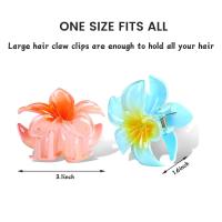 Pinza para el pelo con forma de flor para mujer, accesorio para el cabello, 6 piezas, grande, para pelo grueso, fino, estilo dulce - details 1