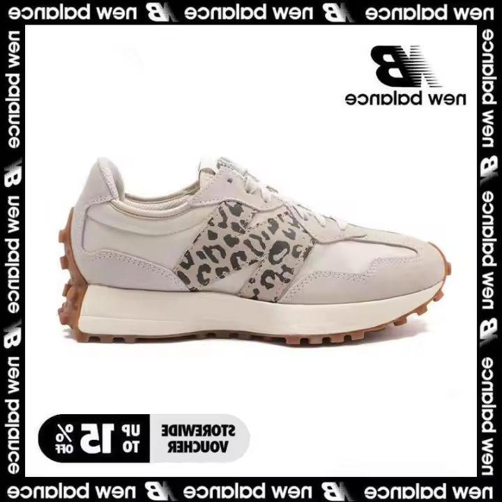 LETEN 【 tienda insignia】 NB 327 Pegatinas de pared con estampado de leopardo informales deportivas para hombres y mujeres - 1