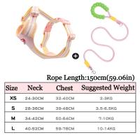 Conjunto de arnés y correa ajustable para perro, chaqueta de malla suave acolchada para gato, arnés transpirable con cuerda de tracción, juego de correa y collares para perro - details 0