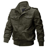 Chaqueta de Algodón para Hombres MAGCOMSEN Abrigo de Viento con Cremallera Multi-Bolsillos - details 2