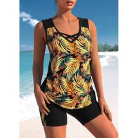 Novedad de verano, traje de baño de playa de dos piezas sexy y de moda con estampado de flores brillantes para mujer, S-6XL - details 5