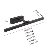 Lámpara LED de pared para espejo de baño, luz moderna de acrílico resistente al agua, AC85-265V, 40cm, 50cm, 70cm, 90cm y 110cm - details 1