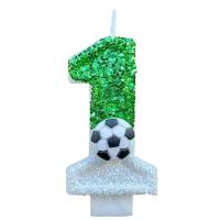 Vela de Fútbol para Cumpleaños Feliz Vela de Decoración de Luz y Fiesta para Tartas de Cumpleaños y Boda - details 2