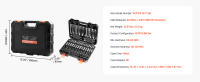 SucceBuy Juego de 107 piezas de dados hexagonales, Torx, E-Torx, a prueba de manipulaciones y puntas largas - details 6
