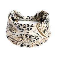 Diademas anchas para mujer, turbante anudado, diademas elásticas antideslizantes, envolturas para la cabeza bohemias, bufandas para el cabello de algodón para Yoga y entrenamiento de leopardo - details 7
