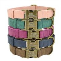 perro personalizado cuero PU, Collar de cachorro personalizado, collares mascotas grabados gratis para perros pequeños, medianos - details 17