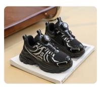 Zapatillas para niños 2025 nueva versión coreana transpirable y ligera de malla sin cordones con hebilla giratoria de zapatos de papá - details 6