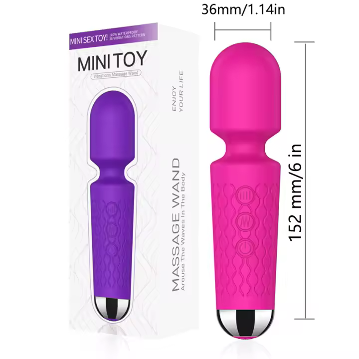 Mini vibrador con 20 modos de vibración, palo mágico, masajeador de carga USB, vibradores de punto G y clítoris, juguete sexual para mujeres y Adultos 18 - 1