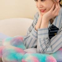 Cojín de peluche con flores de colores, almohada de felpa, pétalos protectores de cadera esponjosos, cojín de asiento, estera suave de flor de cerezo para habitación de niños - details 6