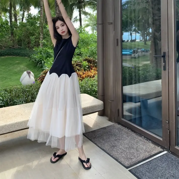 Vestido de Verano 2025 para Mujeres de Alta Gama Estilo Hepburn con Swing Grande - 1