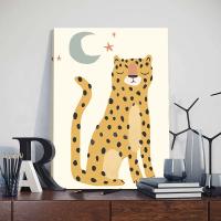 Cuadro Decorativo para Pared de Habitación Infantil JUBEER en Lienzo con Marco Estilo Nórdico con Dibujos de León y Elefante para Decoración de Puesto de Bebé - details 4