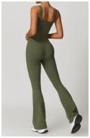 Mono de Yoga ajustado para mujer, Adelgazante y adelgazante, con un traje de Yoga y Fitness integrado ligeramente acampanado - details 7