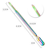Herramienta de Manicura Doble Punta Push Cuticle Removedor de Piel Muerta Cuidado de Pies Herramienta de Push Cuticle de Acero Inoxidable - details 1