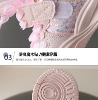 Zapatos para niñas primavera nuevos zapatos de papá extranjero zapatillas de malla para niños zapatillas para correr con diamantes de imitación con lazo - details 4