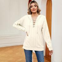 Sudadera con capucha elegante para mujer, manga larga, moda coreana, estilo casual y suelto - details 7