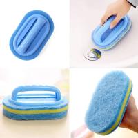 Cepillo de limpieza para el hogar con mango, jabonera, baño, cocina, bañera, esponja de fregado gruesa, herramientas duraderas, accesorios para el hogar - details 1