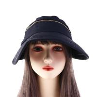 Sombrero con visera plegable de Color sólido con lazo, tapa vacía para mujer, gorra de ciclismo para mujer, sombrero de pescador, sombrero para el sol extraíble, sombrero de cubo - details 6
