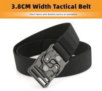 Nuevo estilo Cinturón informal de punto para hombre Diseño innovador de desmontaje rápido, cinturón táctico con hebilla de aleación, estilo informal para exteriores, desplazamientos, informal - details 9