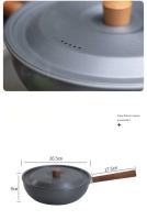 Olla de Picnic portátil de madera maciza de aleación de aluminio para exteriores, sartén para el hogar con mango desmontable - details 13