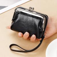 Cartera pequeña compacta de cuero PU para mujer, monedero Vintage con cremallera, Clip Vintage, bolso de muñeca de órgano - details 2