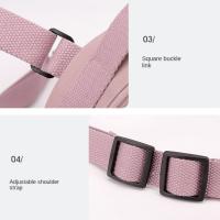 Bolsa de almacenamiento de nailon para teléfono móvil, bolso redondo pequeño informal de gran capacidad, Color sólido, estilo coreano, bolso de hombro individual para estudiantes - details 7