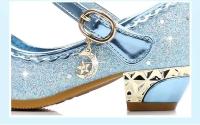 Zapatos de princesa Anna para niñas, sandalias de cuero, tacones altos de baile, Elsa, zapatos de fiesta - details 21