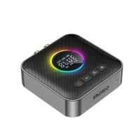 VAORLO Cool RGB Luces coloridas Transmisor receptor de audio Bluetooth 4 en 1 FM 76-108MHz 3.5MM AUX RCA USB Estéreo HIFI Adaptador inalámbrico de calidad de sonido sin pérdidas para TV PC Altavoz para automóvil Auriculares - details 20