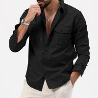 Camiseta informal de manga larga para hombre, camisa con bolsillo, cuello Henley, Azul, Gris, blanco, talla grande 3xl, 2xl, 44, 42 - details 1
