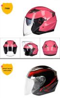 Casco De moto De media cara para hombre y mujer, protector De doble lente para las cuatro estaciones, moda urbana - details 8